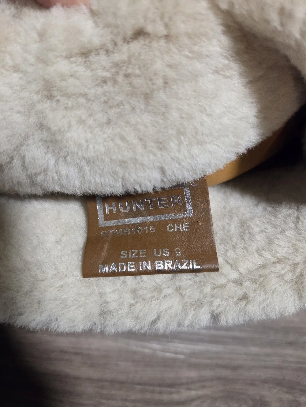 Hunter Suede Shearling Knew High Chunky Sole Boot